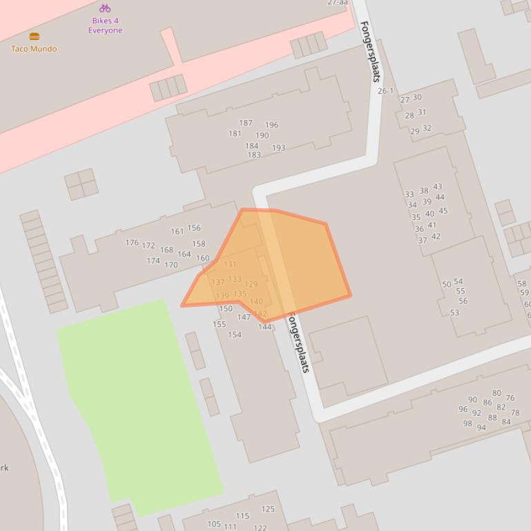 Kaart van postcodegebied 9725LG.