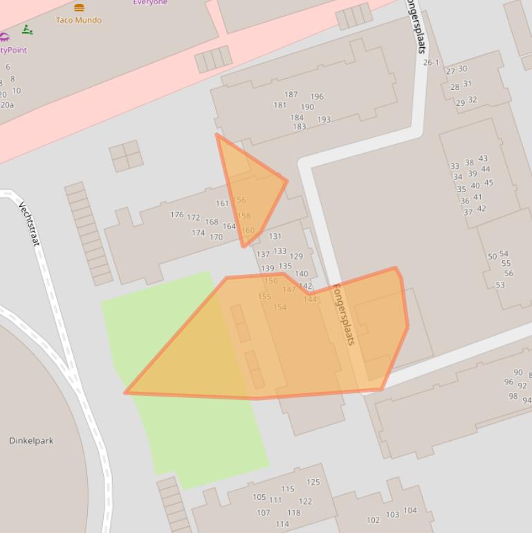 Kaart van postcodegebied 9725LJ.