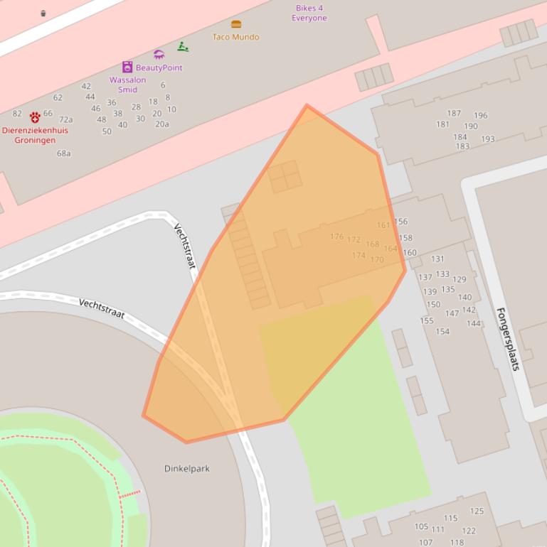 Kaart van postcodegebied 9725LK.