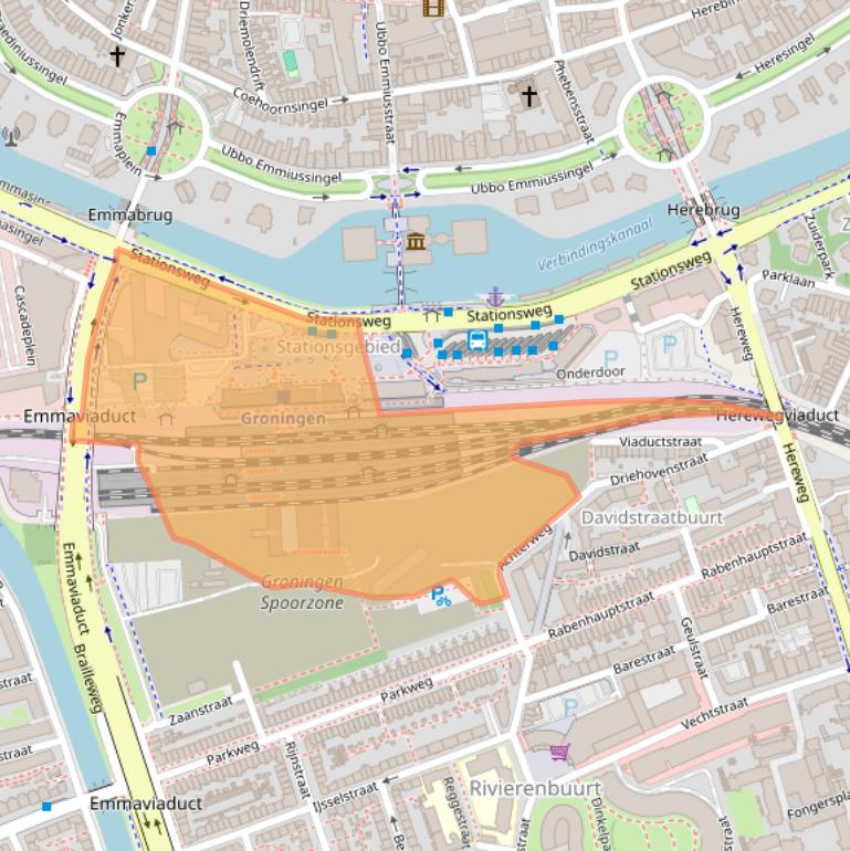 Kaart van postcodegebied 9726AE.