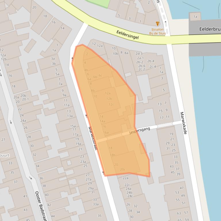 Kaart van postcodegebied 9726CD.