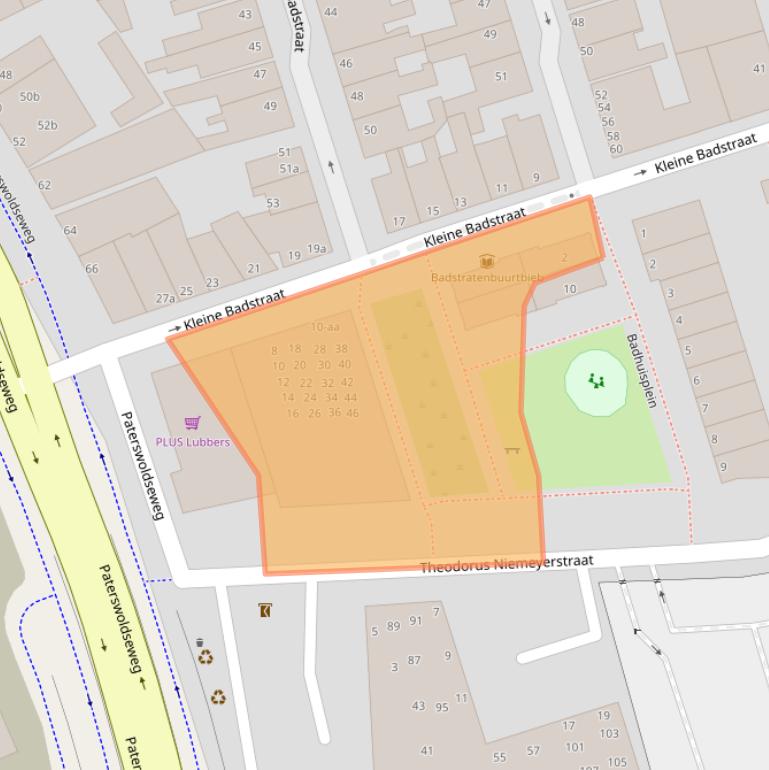 Kaart van postcodegebied 9726CH.