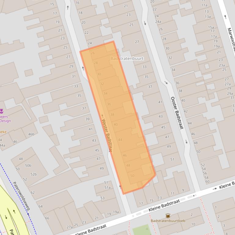 Kaart van postcodegebied 9726CS.