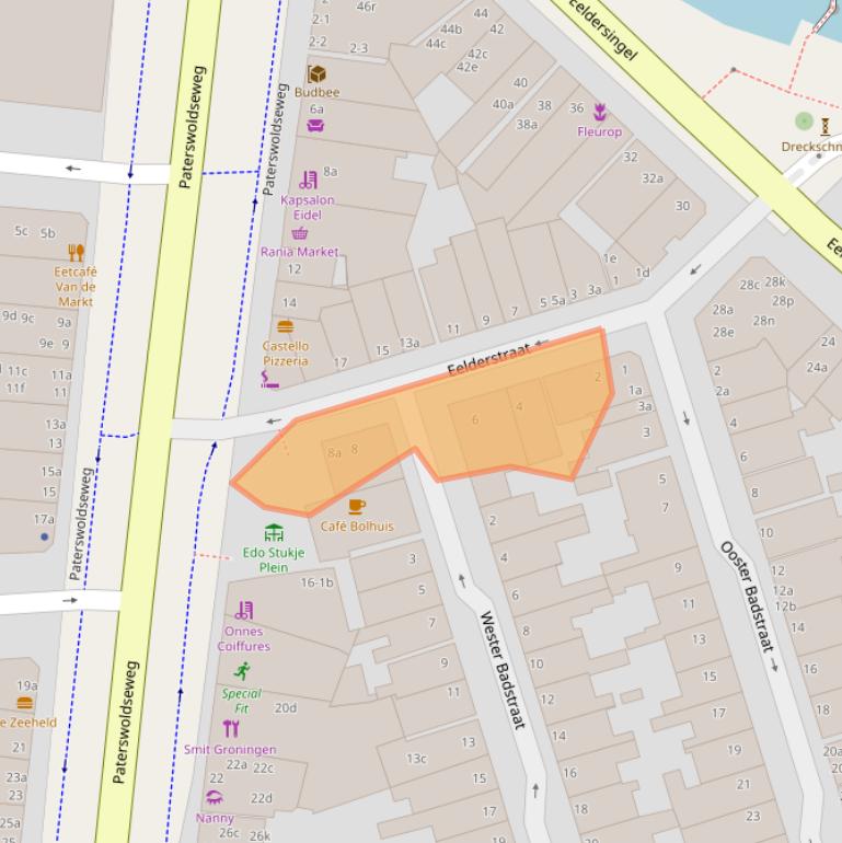 Kaart van postcodegebied 9726CV.