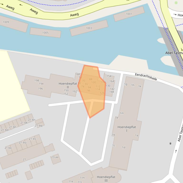 Kaart van postcodegebied 9726DA.