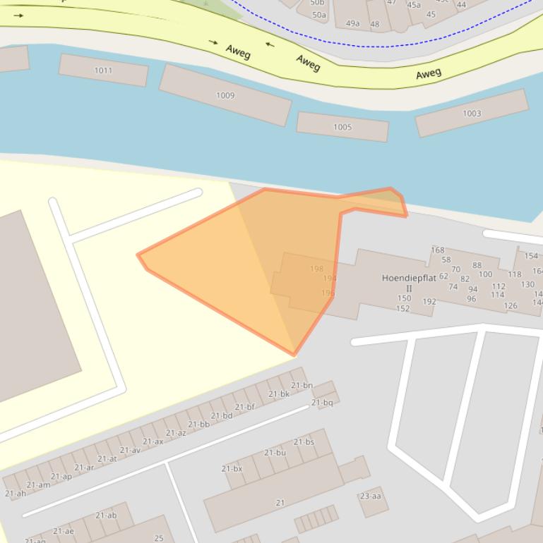 Kaart van postcodegebied 9726DD.