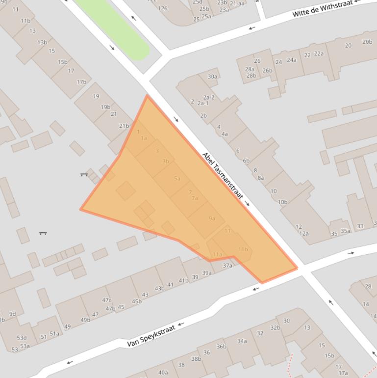 Kaart van postcodegebied 9726EE.