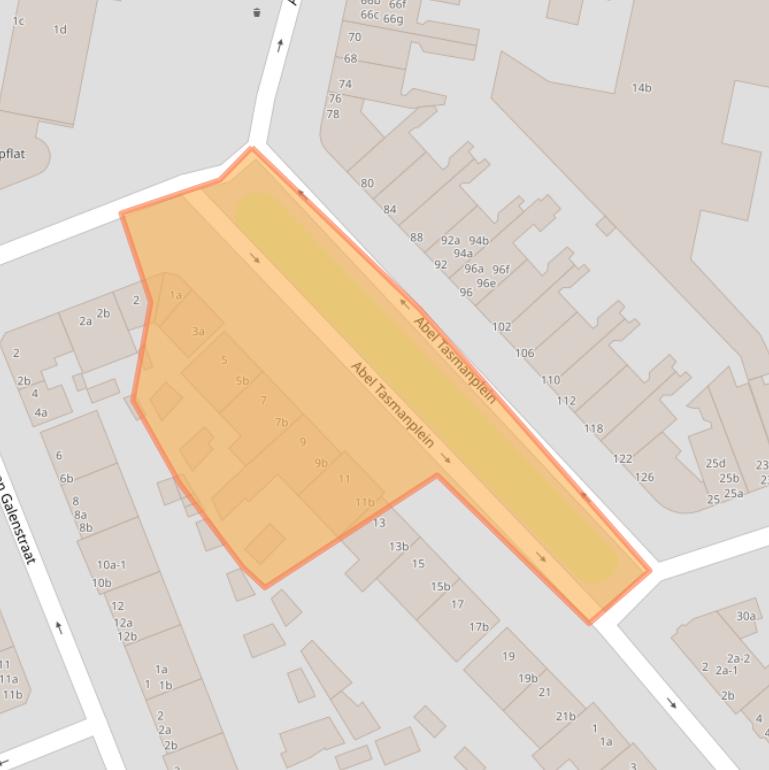 Kaart van postcodegebied 9726EK.