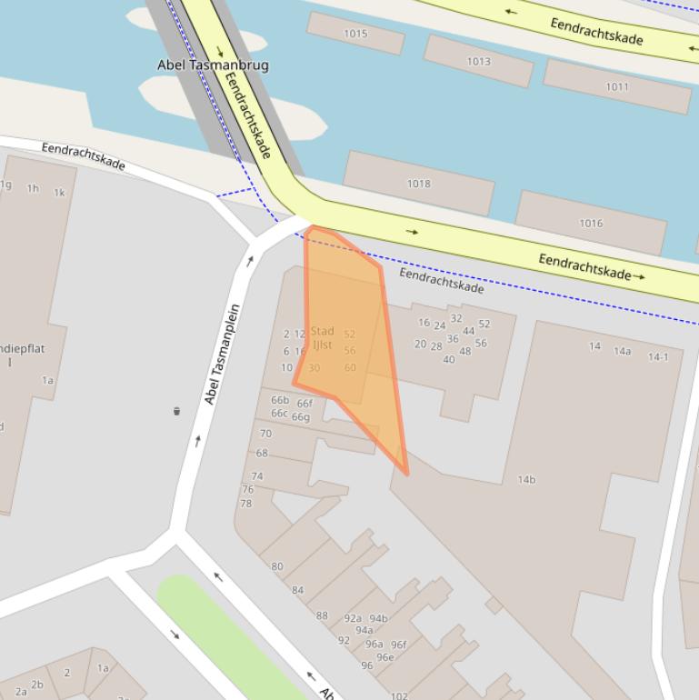 Kaart van postcodegebied 9726EN.