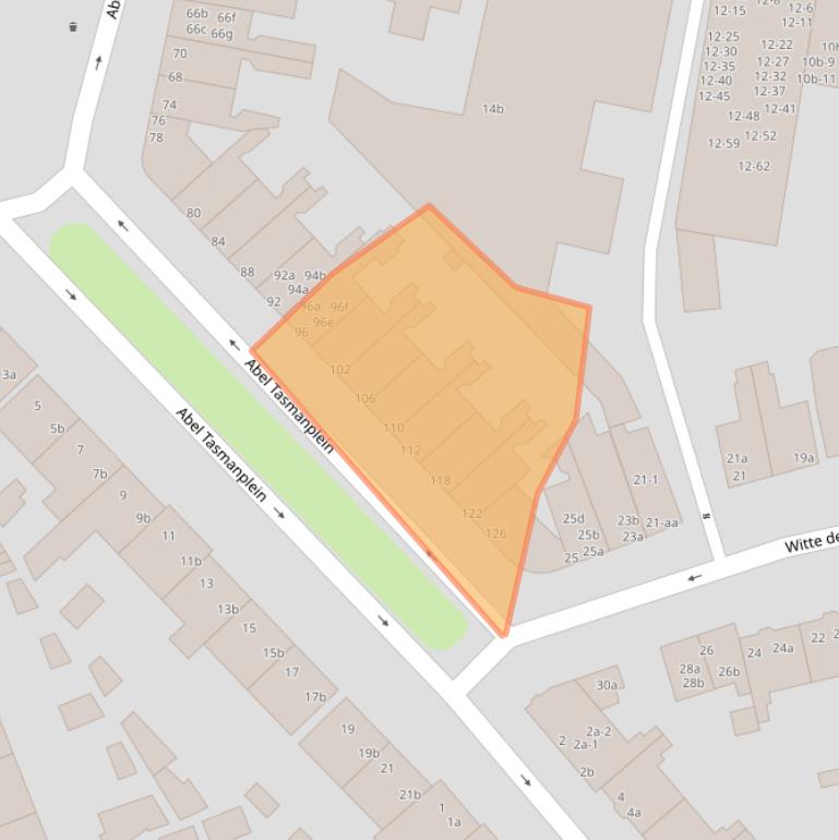 Kaart van postcodegebied 9726ER.