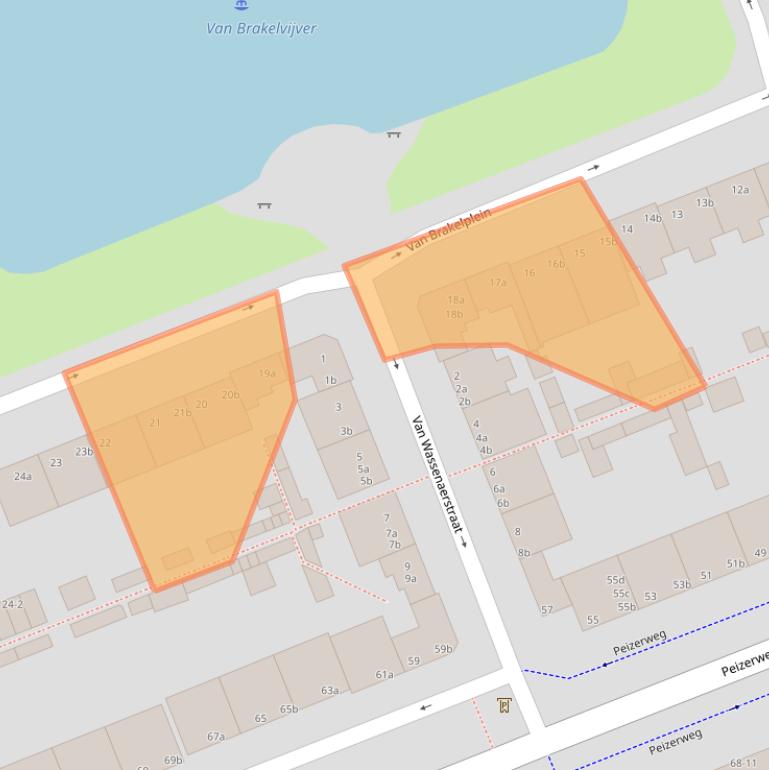 Kaart van postcodegebied 9726HC.