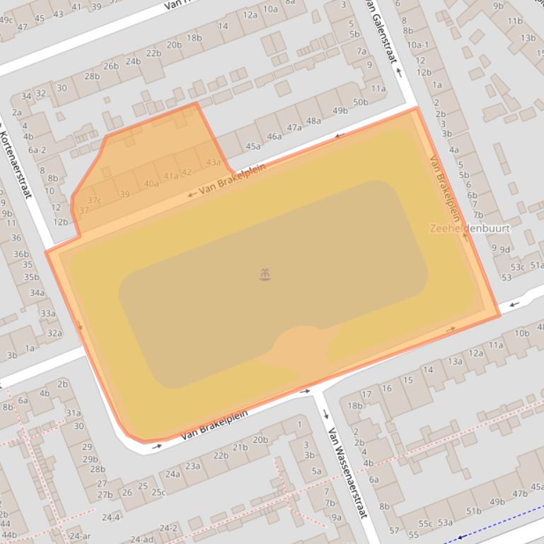 Kaart van postcodegebied 9726HG.