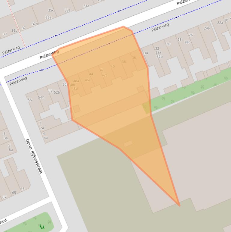 Kaart van postcodegebied 9726JK.