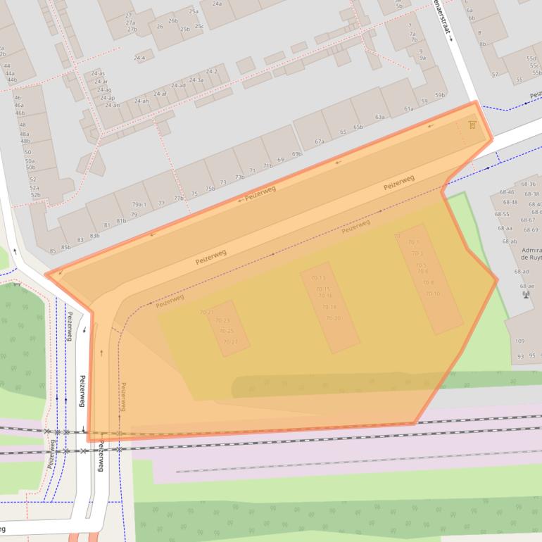 Kaart van postcodegebied 9726JN.
