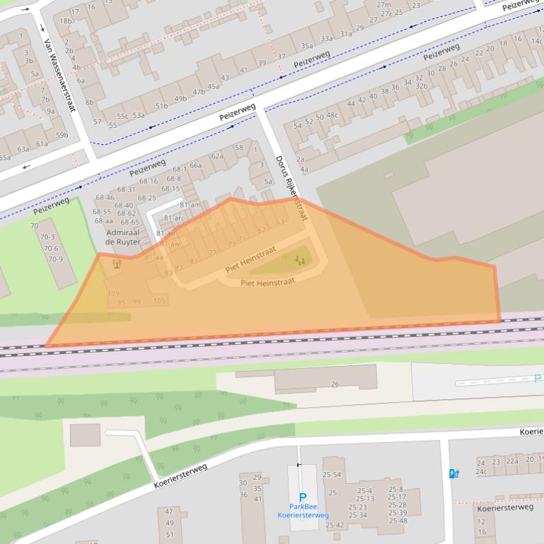 Kaart van postcodegebied 9726JT.