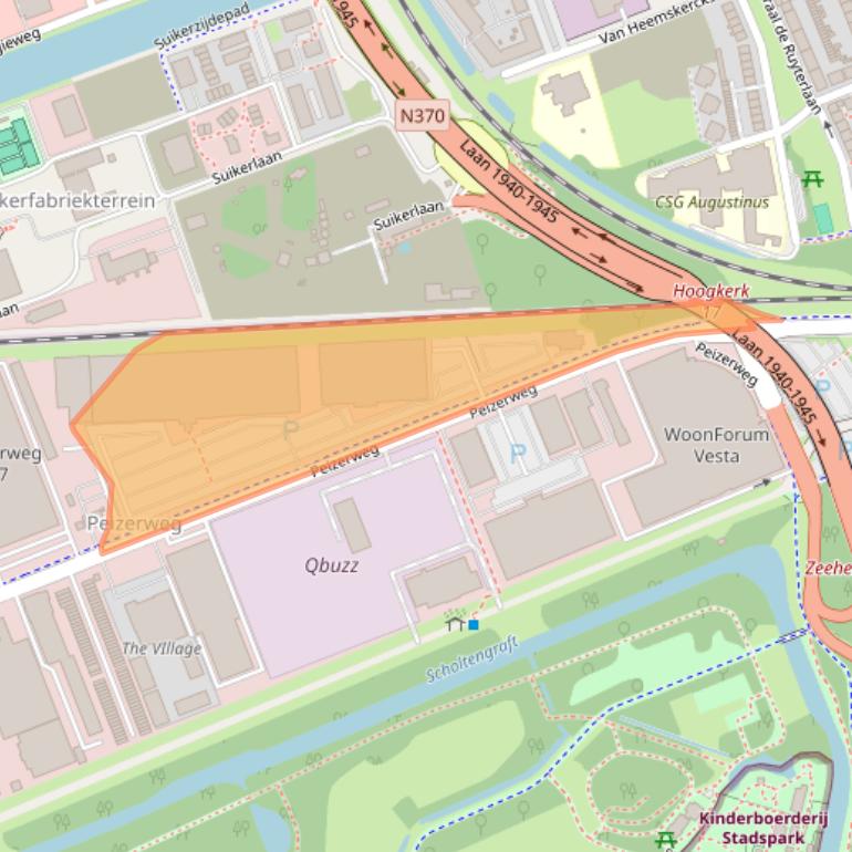 Kaart van postcodegebied 9727AH.