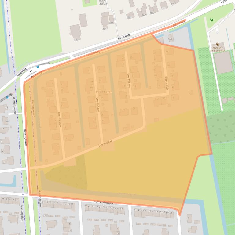Kaart van postcodegebied 9727AM.