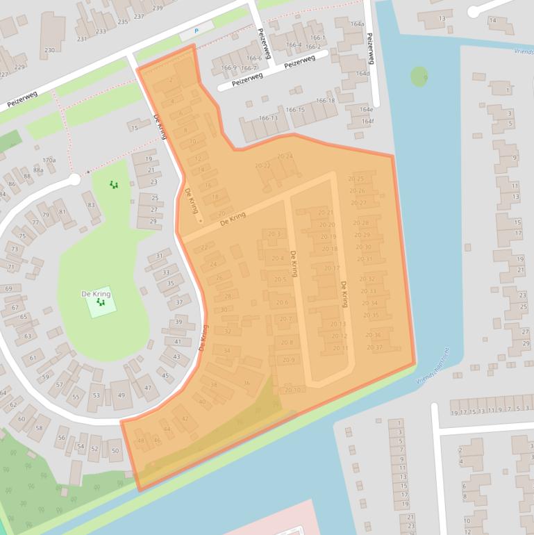 Kaart van postcodegebied 9727AX.