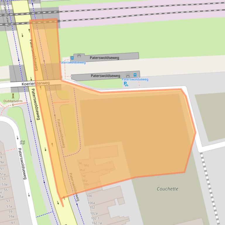 Kaart van postcodegebied 9727BG.