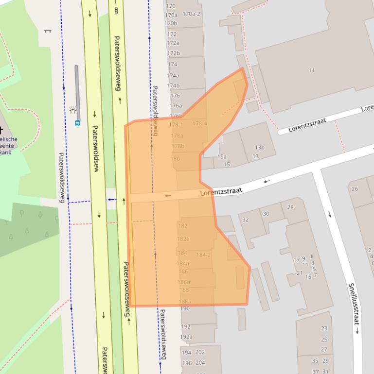 Kaart van postcodegebied 9727BP.