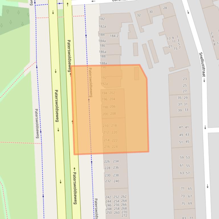 Kaart van postcodegebied 9727BR.