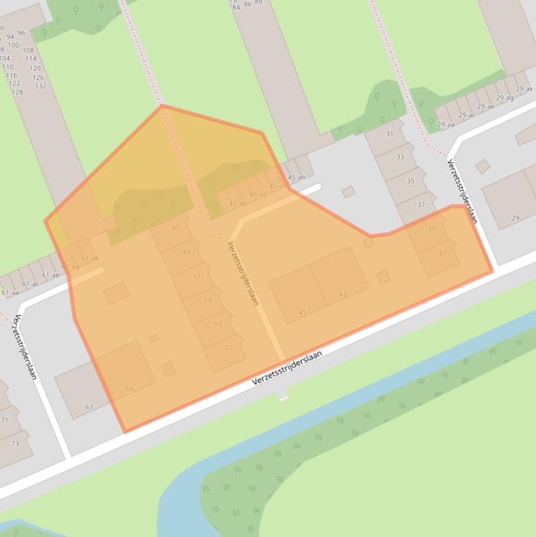 Kaart van postcodegebied 9727CB.