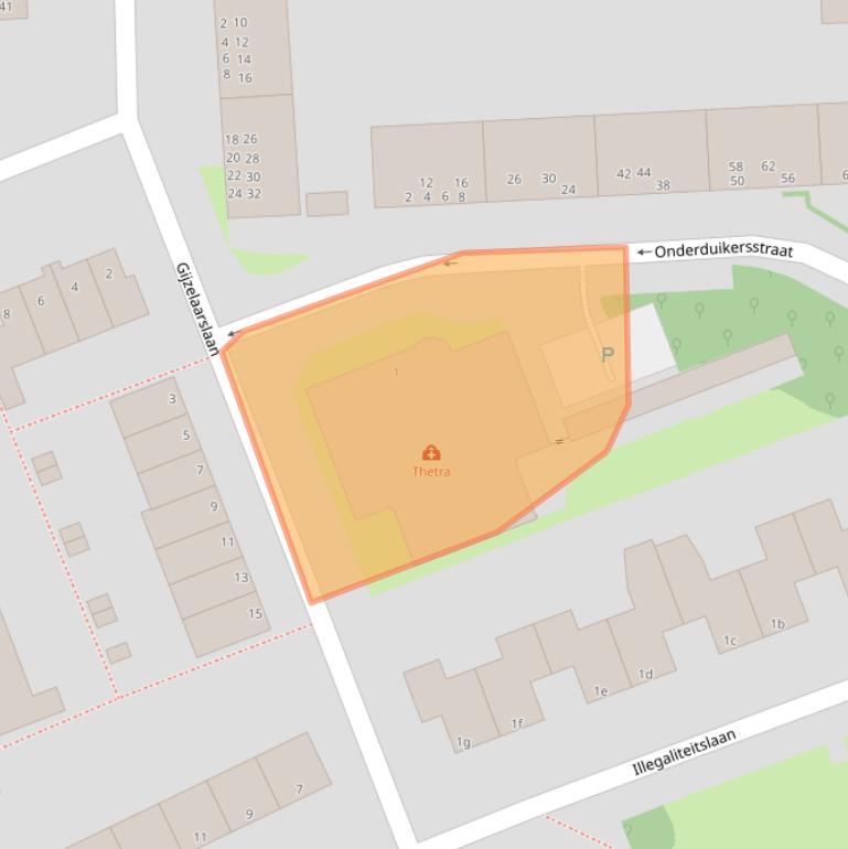 Kaart van postcodegebied 9727CD.