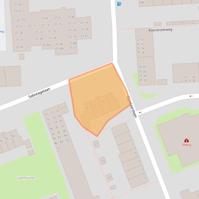 Kaart van postcodegebied 9727CM.