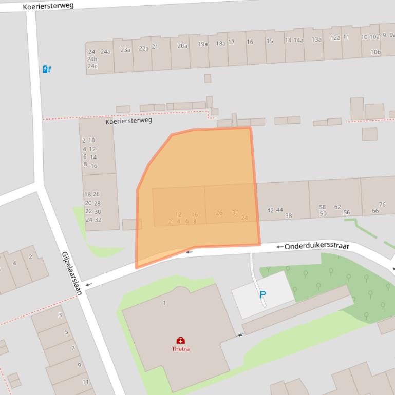 Kaart van postcodegebied 9727CW.