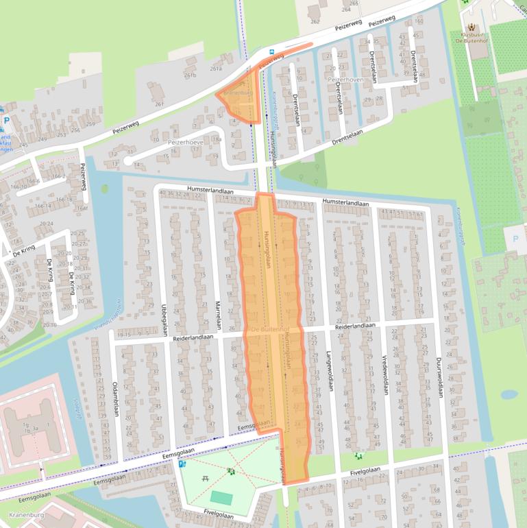 Kaart van postcodegebied 9727DA.