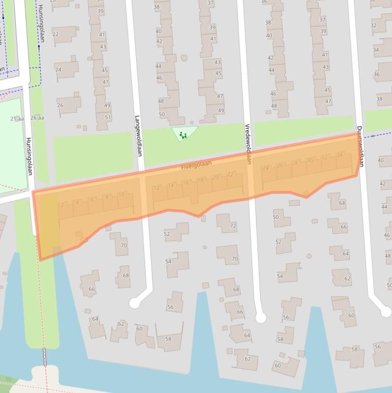 Kaart van postcodegebied 9727DB.