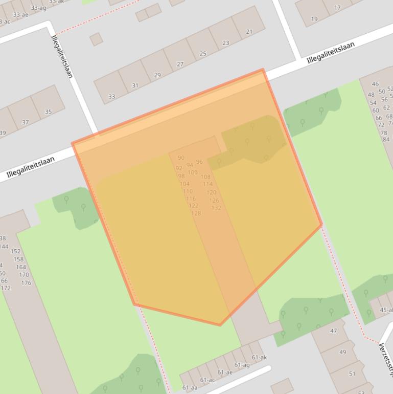 Kaart van postcodegebied 9727EE.