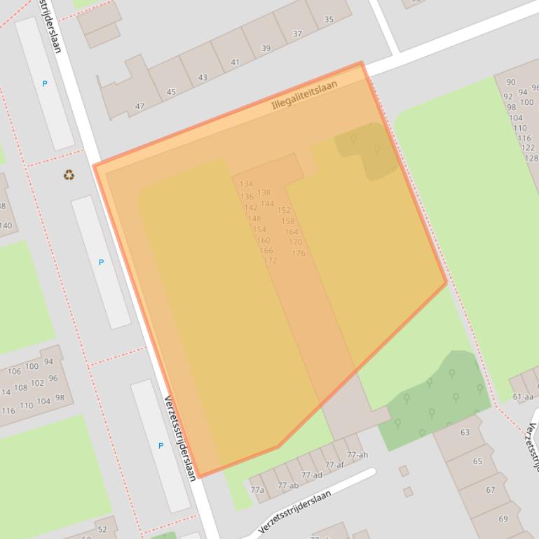 Kaart van postcodegebied 9727EG.