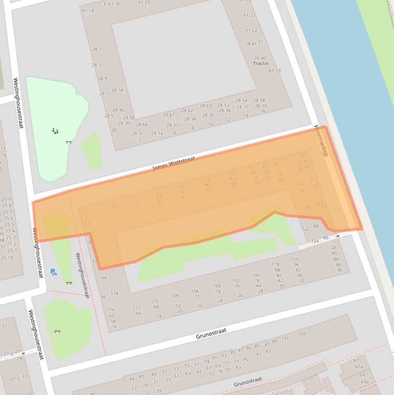 Kaart van postcodegebied 9727EM.