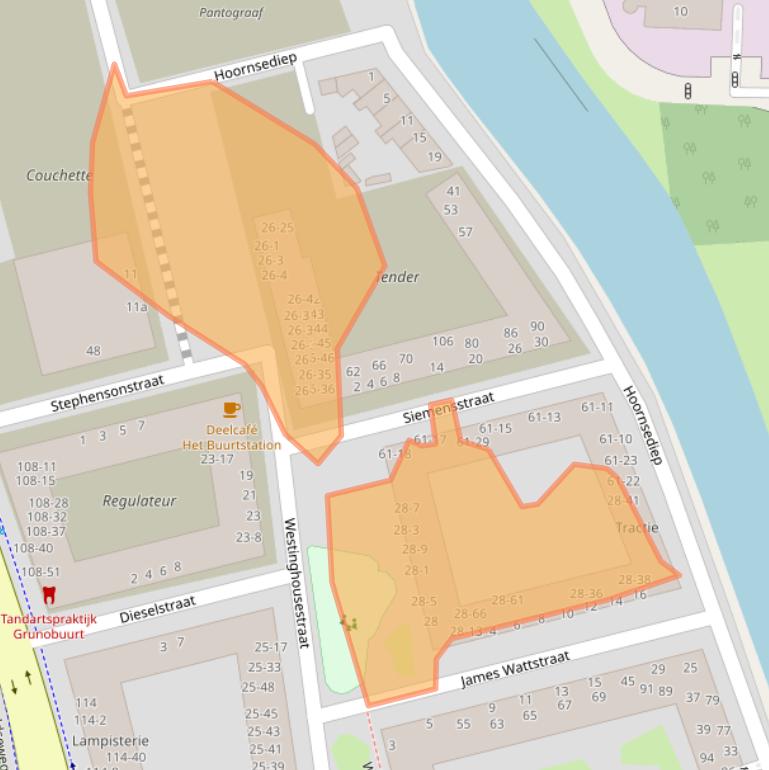 Kaart van postcodegebied 9727GW.