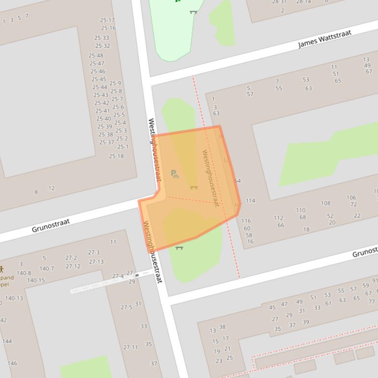 Kaart van postcodegebied 9727GX.