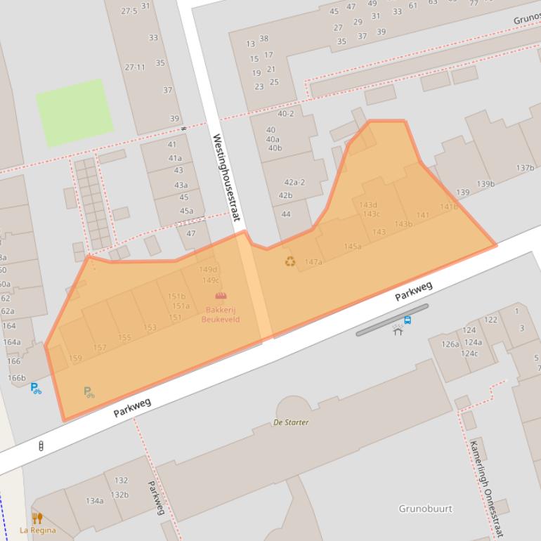 Kaart van postcodegebied 9727HB.