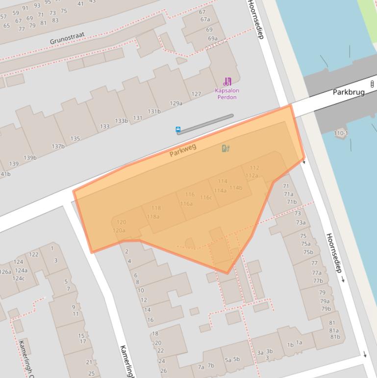 Kaart van postcodegebied 9727HC.