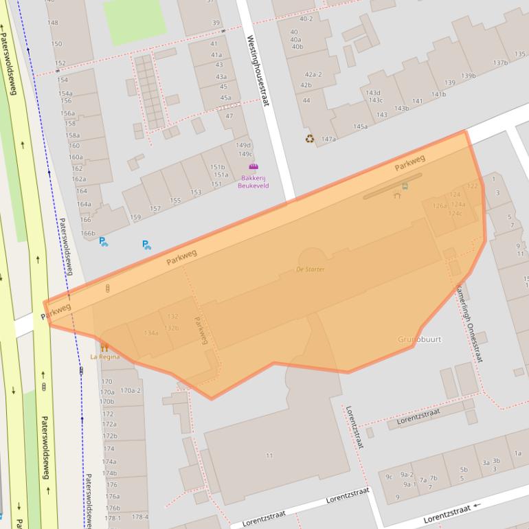 Kaart van postcodegebied 9727HD.