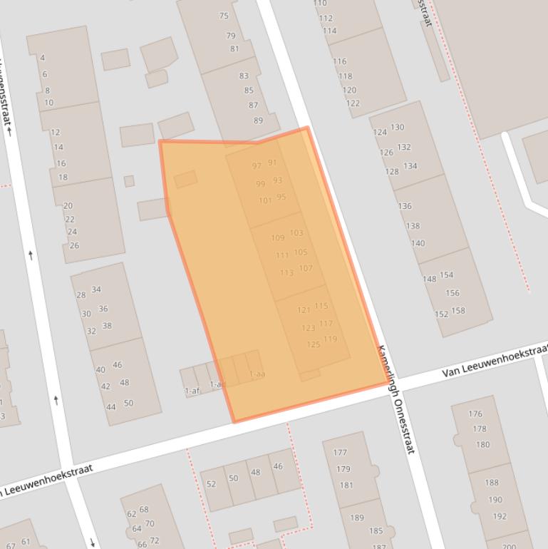 Kaart van postcodegebied 9727HH.