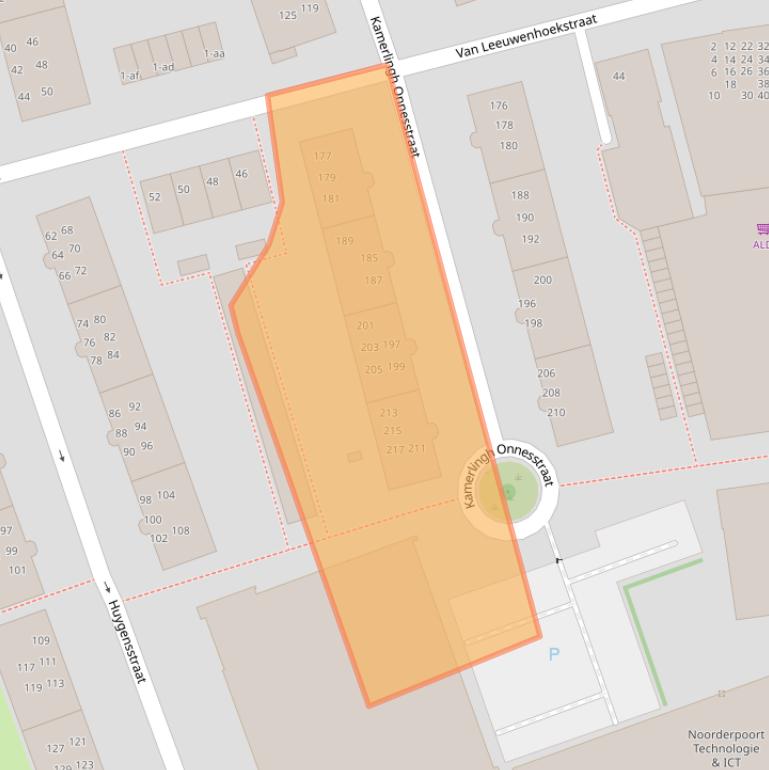 Kaart van postcodegebied 9727HL.