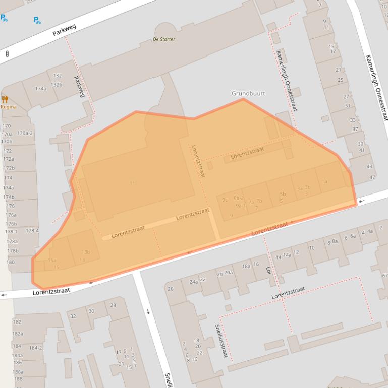 Kaart van postcodegebied 9727HW.