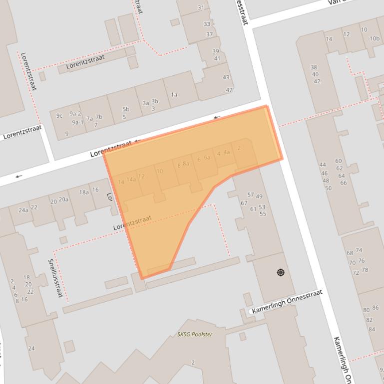 Kaart van postcodegebied 9727HX.