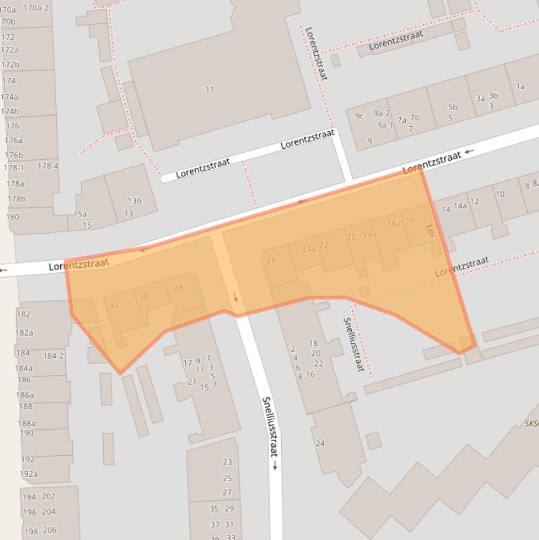Kaart van postcodegebied 9727HZ.