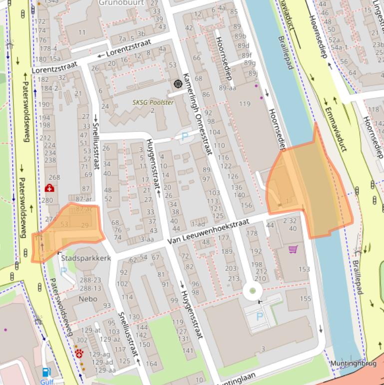 Kaart van postcodegebied 9727JH.