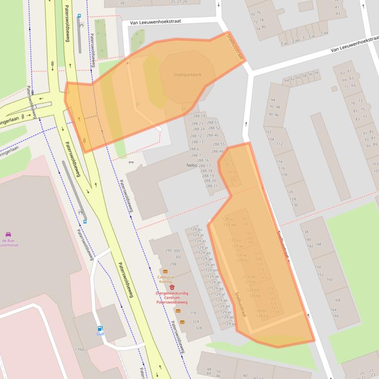 Kaart van postcodegebied 9727JM.