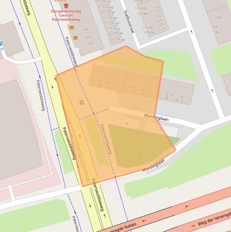 Kaart van postcodegebied 9727JW.