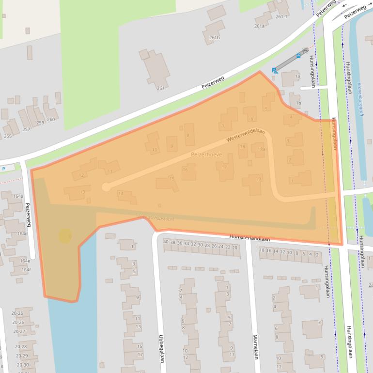 Kaart van postcodegebied 9727LA.