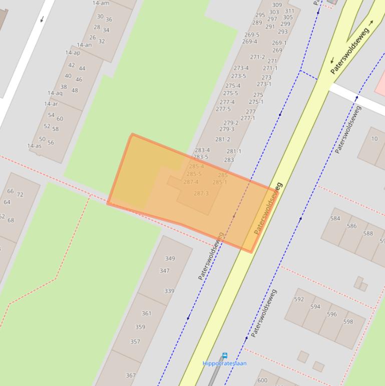 Kaart van postcodegebied 9728AH.