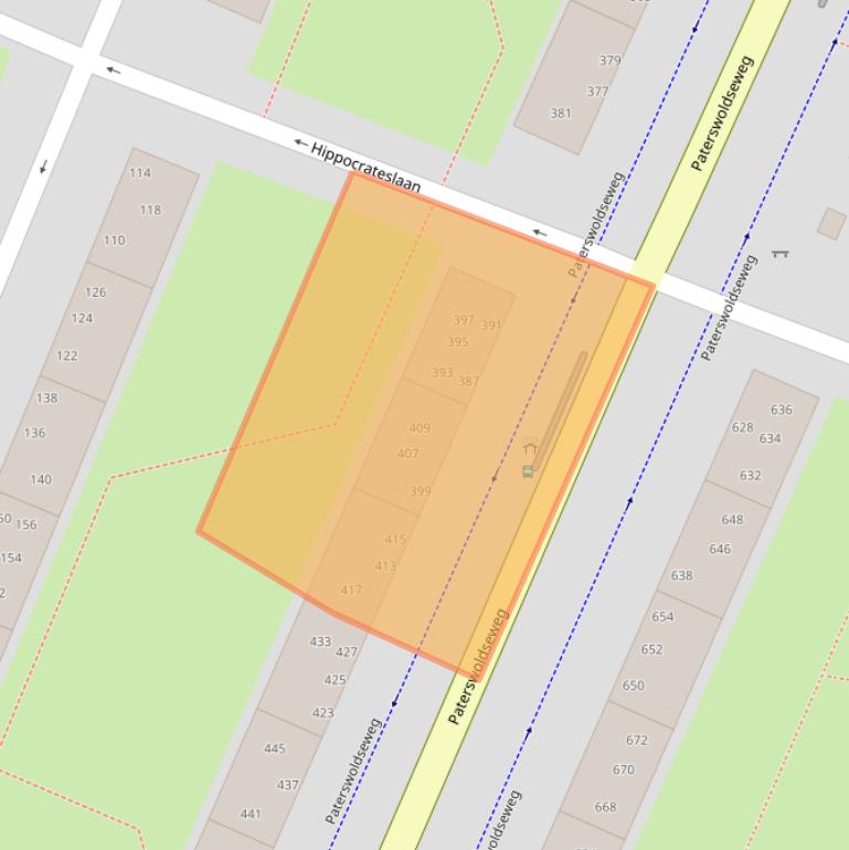 Kaart van postcodegebied 9728AM.
